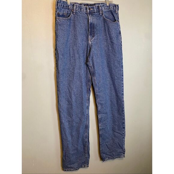 Real Ranch Workwear Light Wash Straight Leg Jeans Size 34 By 36 NWOT - Picture 2 of 5